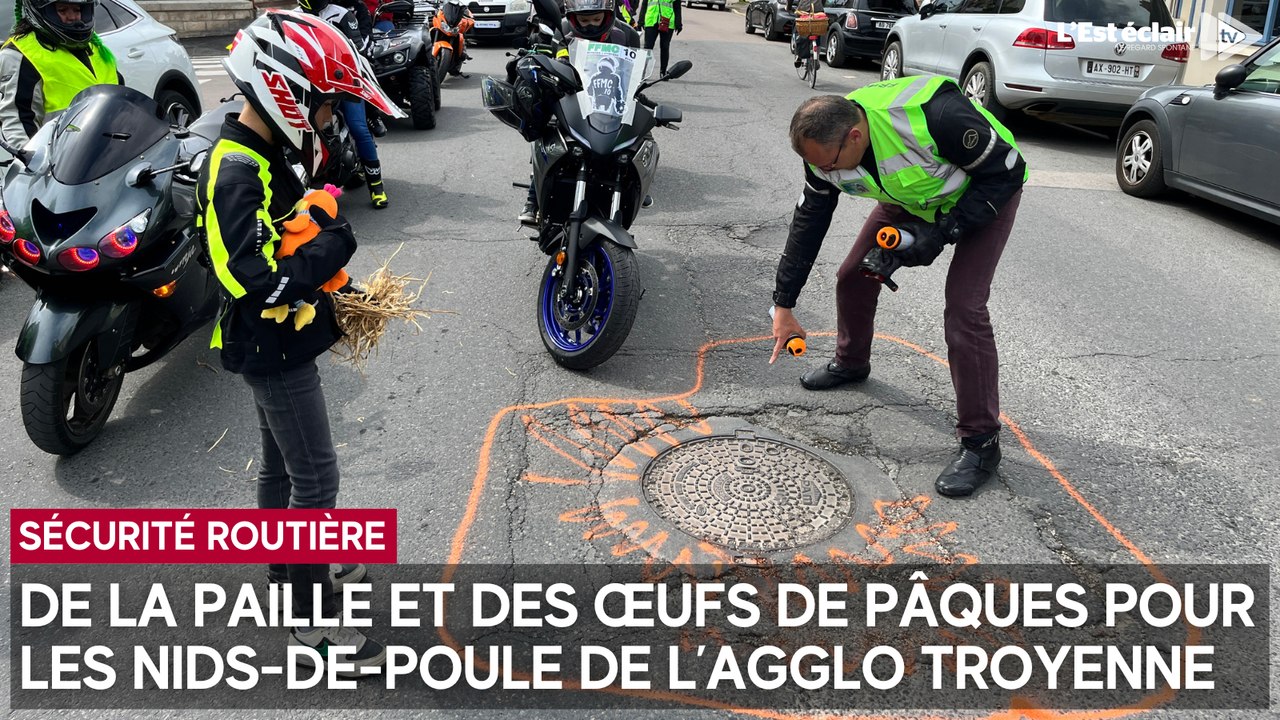 Des œufs de Pâques et de la paille pour les nids-de-poule de l'agglomération troyenne