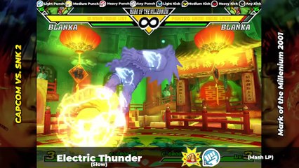 BLANKA MOVE LIST - Capcom vs. SNK 2 (CVS2)