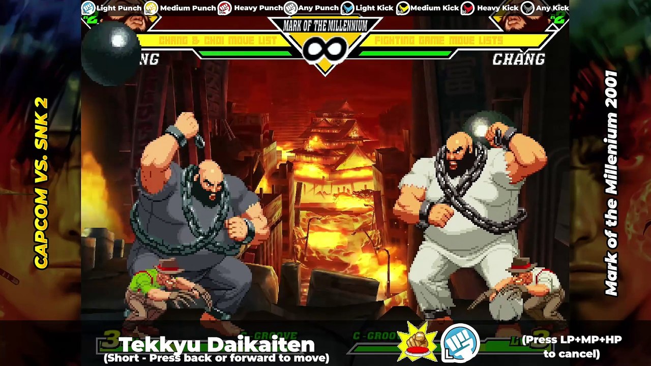 CHANG AND CHOI MOVE LIST - Capcom vs. SNK 2 (CVS2)