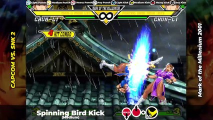 CHUN-LI MOVE LIST - Capcom vs. SNK 2 (CVS2)