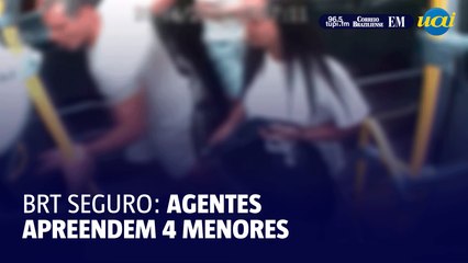 BRT Seguro apreende quatro menores por tentativa de roubo e posse de entorpecentes
