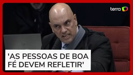 'Se fosse na sua casa, haveria anistia?', questiona Moraes sobre 8/1 durante julgamento no STF