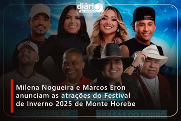 Milena Nogueira e Marcos Eron anunciam as atrações do Festival de Inverno 2025 de Monte Horebe