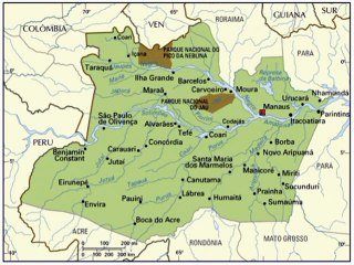 (Brazil) (Brasil) Map of Amazonas State. Peta Negara Bagian Amazonas. Amazonas State Map. Map of State of Amazonas. State of Amazonas Map. Map of Amazonas. Peta Amazonas. Mapa do Estado do Amazonas. Mapa do Amazonas