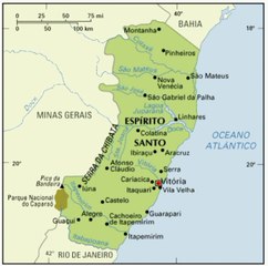 Map of Espirito Santo State. Peta Negara Bagian Espirito Santo. Espirito Santo State Map. Map of State of Espirito Santo. State of Espirito Santo Map. Map of Espirito Santo. Peta Espirito Santo. Espirito Santo Map. Mapa do Estado do Espírito Santo. Mapa d