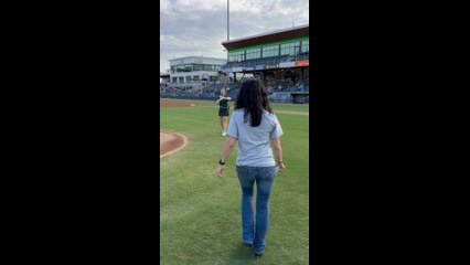 Cody Throws The First Pitch at Augusta GreenJackets game!