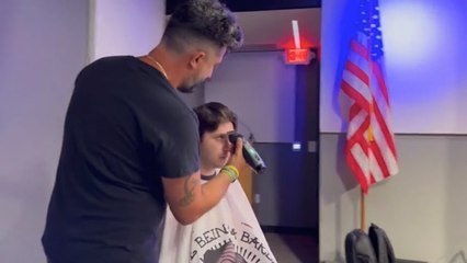 Pat Shaves His Head In Solidary With John Kincade And His Cancer Battle