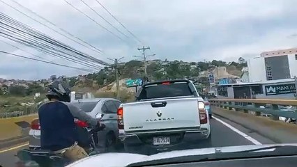 Se reporta tráfico en la colonia Lomas del Toncontín