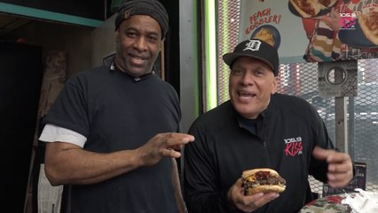 Trying the Tune-Up Burger at Chef Greg's Soul in the Wall