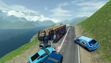 Bus Crash on Mountain Road - BeamNG.drive
