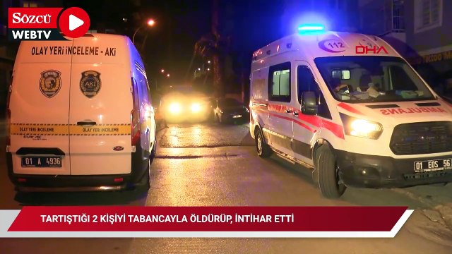 Tartıştığı 2 kişiyi tabancayla öldürüp, intihar etti