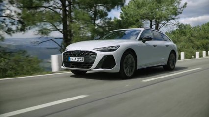 The new Audi A6 Avant in Glacier white Driving Video