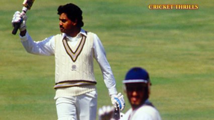 Dilip Vengsarkar 95 off 151 balls 7 Fours vs Pakistan at Sharjah 6th Match April 10, 1987