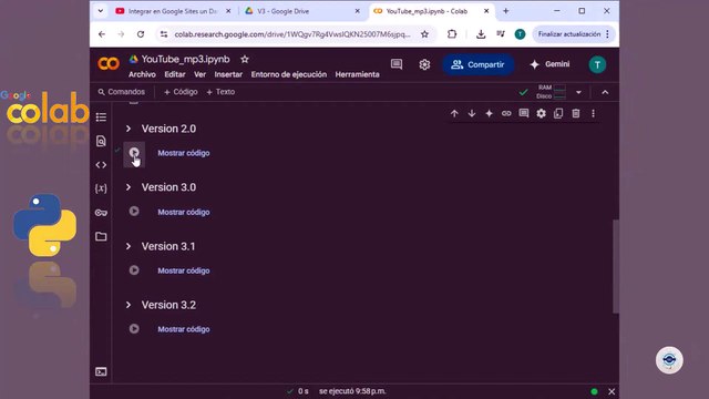 Versión 2.0 | Descargar MP3 de TUS Videos o Playlists de YouTube con Google Colab 🎵