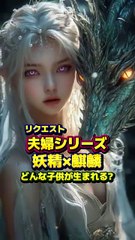 【番外編】妖怪夫婦 妖精×麒麟  #妖怪 #aiart #変身 #恋愛 #aianimation #shorts #midjourney