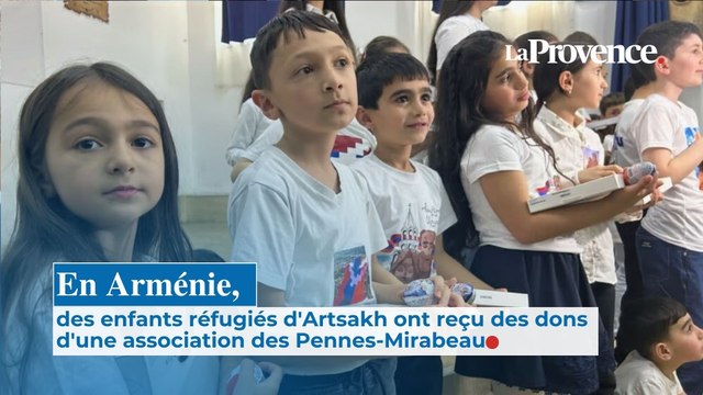 En Arménie, des enfants réfugiés d'Artsakh ont reçu des dons d'une association des Pennes-Mirabeau