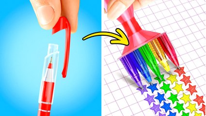 FUNNY SCHOOL HACKS || Cool DIY Drawing And Painting Tips by 123 GO SCHOOL