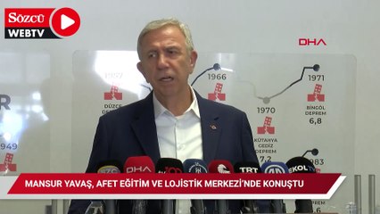 Mansur Yavaş, Afet Eğitim ve Lojistik Merkezi’nde konuştu