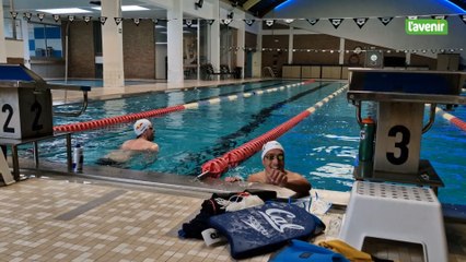 Le champion olympique irlandais Daniel Wiffen de passage cette semaine à la piscine de Crisnée