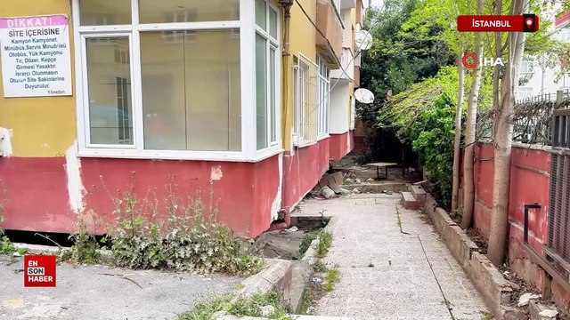 İstanbul'da bir sitenin 6.2’lik deprem sonrası görüntüsü korkuttu