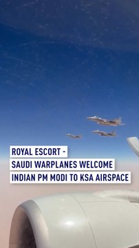 Royal escort - Saudi warplanes welcome Indian PM Modi to KSA airspace