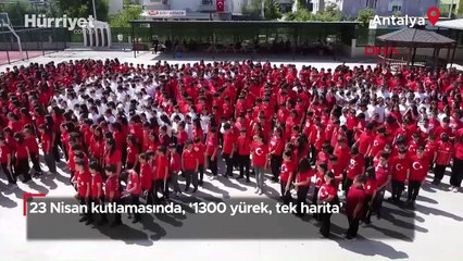 23 Nisan kutlamasında, ‘1300 yürek, tek harita’