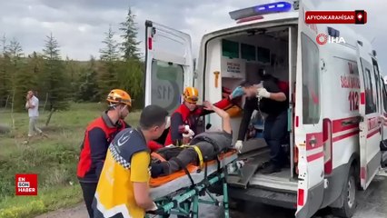 Afyonkarahisar’da tırla çarpışan otomobil kağıt gibi ezildi