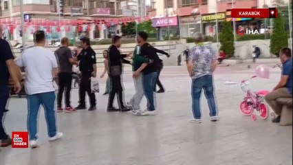 Karabük'te kavgaya karışan şahıs polis ekiplerine zor anlar yaşattı