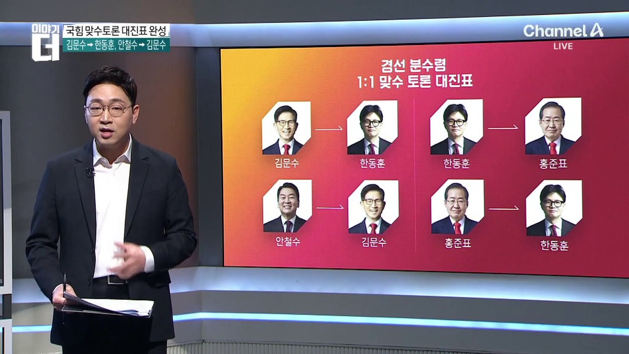 국민의힘 맞수토론 대진표 완성…한동훈-홍준표는 서로 지목