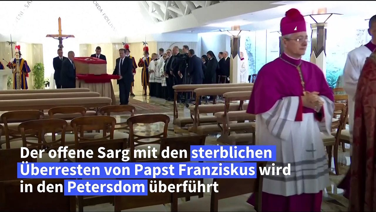 Leichnam von papst franziskus in den petersdom überführt