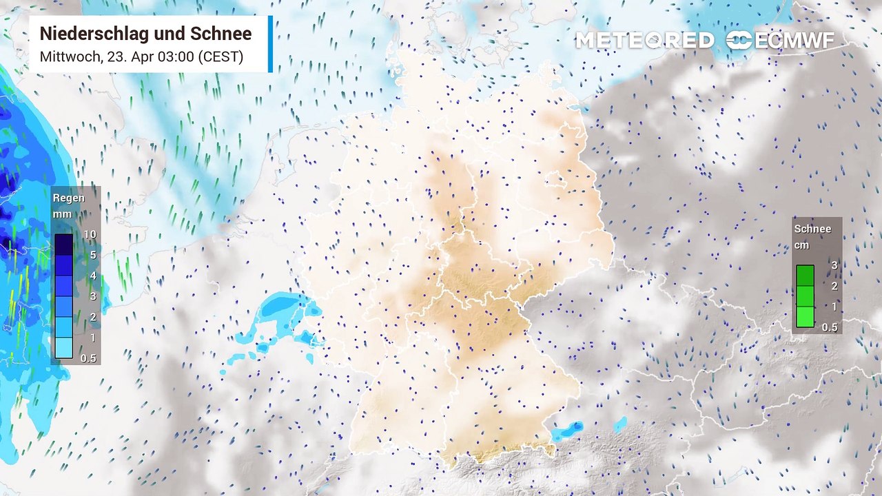 Die letzte Chance auf Regen gibt es für die meisten Regionen am Mittwoch und Donnerstag!