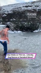 He Risked an Icy Plunge to Save a Dog 🐶❄️ You Won’t Believe This!