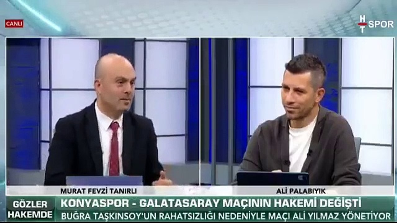 Saray'ın hakemlere müdahalesini anlatıyordu yayın kesildi