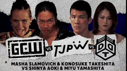 GCW vs TJPW vs DDT Masha Slamovich & Konosuke Takeshita vs Miyu Yamashita & Shinya Aoki