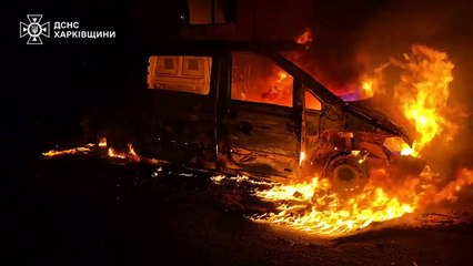 هجوم روسي واسع بطائرات مسيّرة على خاركيف