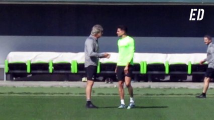 El Betis se entrenó este miércoles sin Bakambu