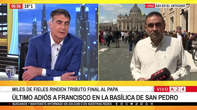  Miles de fieles comenzaron a ingresar a la Basílica de San Pedro para darle el último adiós al papa Francisco