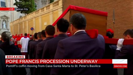 WATCH: Pope Francis's coffin is moved to St Peter's Basilica for public mourning