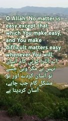 O Allah! No matter is easy except that which You make easy, and You make difficult matters easy whenever You will.اے اللہ! کوئی کام آسان نہیں ہے مگر وہی جسے تو آسان کردے اور تو مشکل کام جب چاہے، آسان کردیتا ہے#islam#dua#hardship#hadith