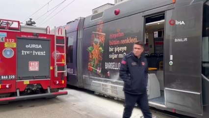 Bursa'da tramvay yangını paniğe neden oldu