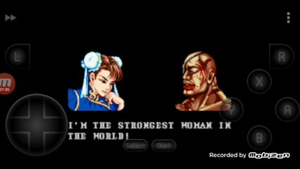 Street Fighter II Turbo: Hyper Fighting Chun-li vs Sagat luta completa
