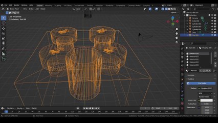 Modelling and rendering LEGO 2x2 bricks in Blender 3D