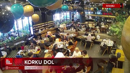 Deprem anında Ümraniye’deki bir kafeden görüntü