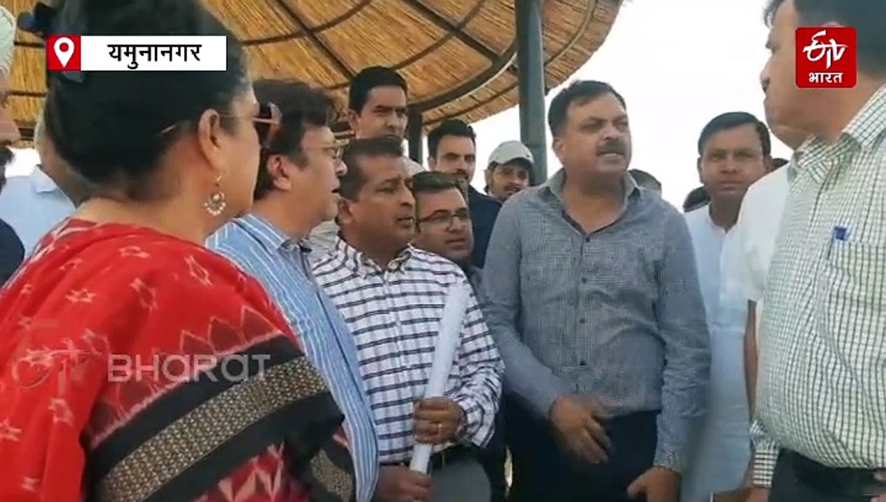 मंत्री श्रुति चौधरी को सता रही हथिनी कुंड बैराज की चिंता, फिर पहुंची जायजा लेने, अधिकारियों को जमकर लगाई फटकार