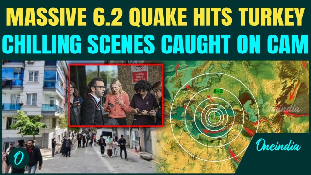 Turkey Earthquake BREAKING: Magnitude 6.2 Quake Shakes Turkey, Watch People Run in Panic | VIDEO