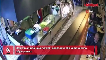 İstanbul'daki deprem Sakarya'da da hissedildi! Panik anları kameraya yansıdı