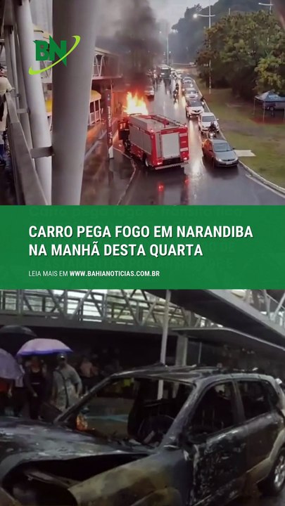 ▶️VÍDEO: Carro pega fogo em Narandiba na manhã desta quarta