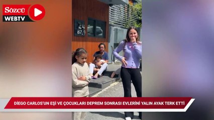 Fenerbahçeli futbolcu Diego Carlos’un eşi ve çocukları İstanbul'da meydana gelen şiddetli deprem sonrası evlerini yalın ayak terk etmek zorunda kaldılar.