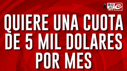 La ex de L-Gante reclama una cuota alimentaria de 5 mil dólares mensauales