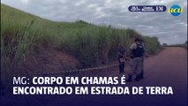 Corpo carbonizado é encontrado em estrada de terra de Minas
